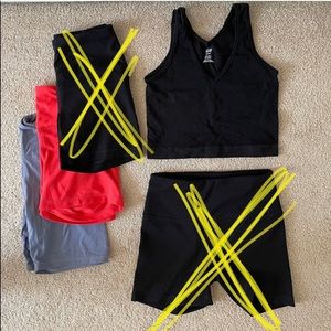 Biker Workout Shorts Bundle, Yogalicious FREE TANK TOP XS/S